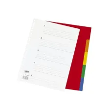 Staples Tabbladen gekleurd kunststof 23 rings A4 5 onbedrukte tabs (set 5 vel)