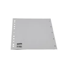 Staples Tabbladen grijs kunststof 11 rings A4 bedrukte tabs 1-5