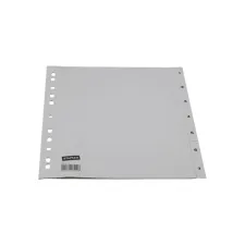 Staples Tabbladen grijs kunststof 11 rings A4 bedrukte tabs 1-7 (set 7 vel)