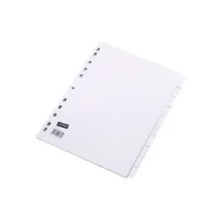 Staples Tabbladen wit karton 11 rings A4 10 onbedrukte tabs (set 10 vel) Staples Tabbladen wit karton 11 rings A4 10 onbedrukte tabs (set 10 vel)