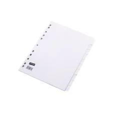 Staples Tabbladen wit karton 11 rings A4 10 onbedrukte tabs (set 10 vel) Staples Tabbladen wit karton 11 rings A4 10 onbedrukte tabs (set 10 vel)
