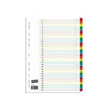 Staples Tabbladen wit karton met gekleurde tabs 11 rings A4 bedrukte tabs 1-31