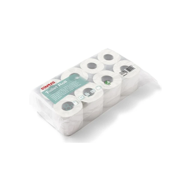 Staples Toiletpapier 2-laags 180 vellen (1 pak x 8 rollen)
