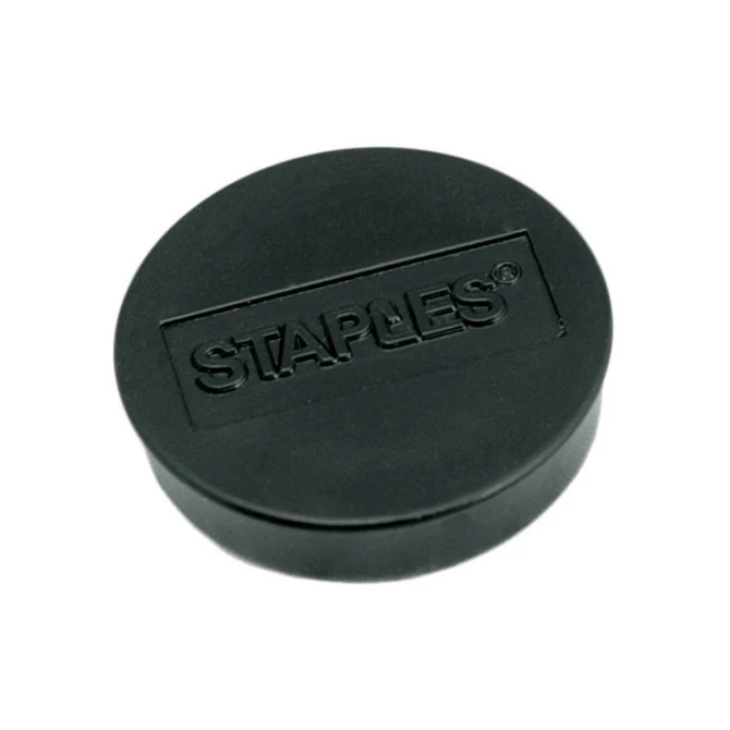 Staples Verpakking met 10 ronde zwarte magneten van 10 mm met een magnetische kracht 160 gram/m² (doos 10 stuks) Staples Verpakking met 10 ronde zwarte magneten van 10 mm met een magnetische kracht 160 gram/m² (doos 10 stuks)