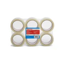 Staples Verpakkingstape PP 50 mm x 66 m Transparant (pak 6 x 66 meter)
