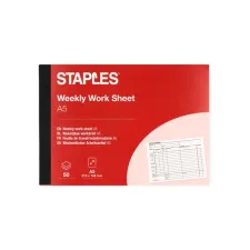 Staples Wekelijkse Werkbrief A5 (1 blok x 50 vellen) Staples Wekelijkse Werkbrief A5 (1 blok x 50 vellen)