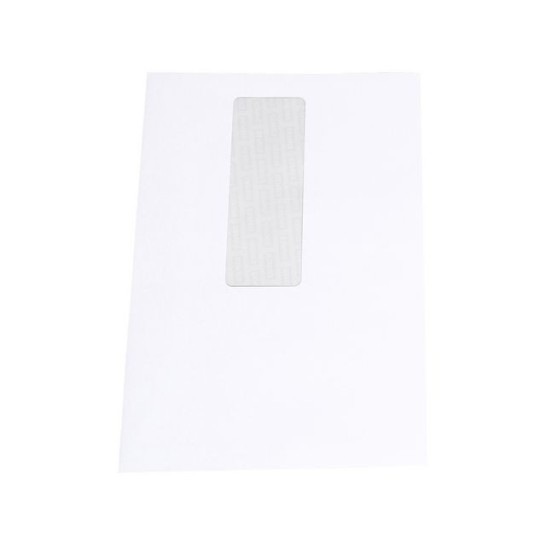 Staples Zakelijke envelop A4 156 x 220 x 156 mm met venster gom papier wit (doos 500 stuks)