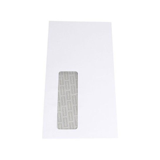 Staples Zakelijke envelop A4 220 x 110 mm met venster zelfklevend papier wit (pak 100 stuks)