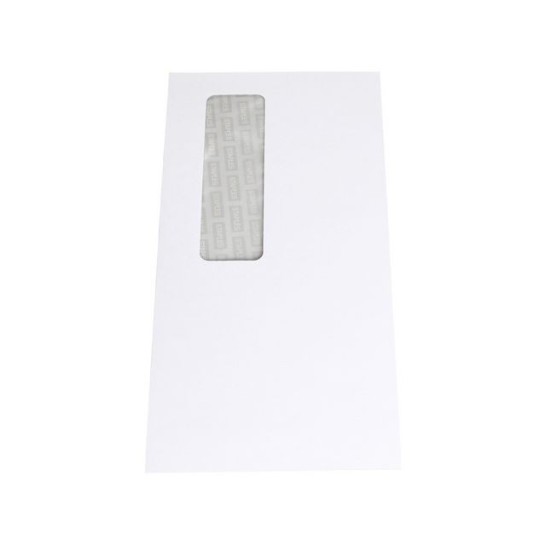 Staples Zakelijke envelop internationaal DL 110 x 220 mm met venster zelfklevend papier wit (pak 100 stuks)