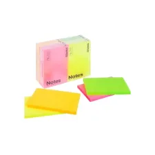 Staples Zelfklevend Notitieblok 76 x 127 mm Assorti (pak 12 x 100 vel)