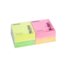 Staples Zelfklevend Notitieblok 76 x 76 mm Assorti (pak 12 blokken)