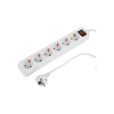Stekkerdoos 6-voud 1.5m schakelaar wt Stekkerdoos 6-voud 1.5m schakelaar wt