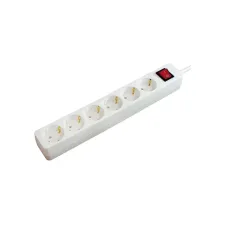 Stekkerdoos 6-voudig 1.4m schakelaar wit Stekkerdoos 6-voudig 1.4m schakelaar wit