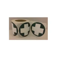 Sticker Kruis Rond Groen / Wit