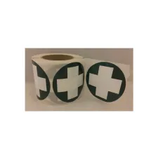 Sticker Kruis Rond Groen / Wit Sticker Kruis Rond Groen / Wit
