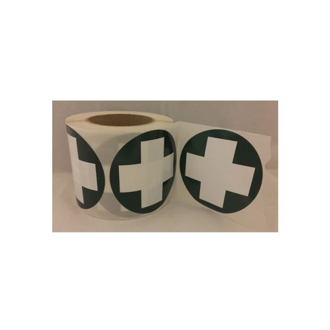 Sticker Kruis Rond Groen / Wit Sticker Kruis Rond Groen / Wit