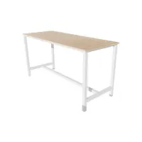 Stretto Basic Statafel 160 x 80 cm Grijs Wit