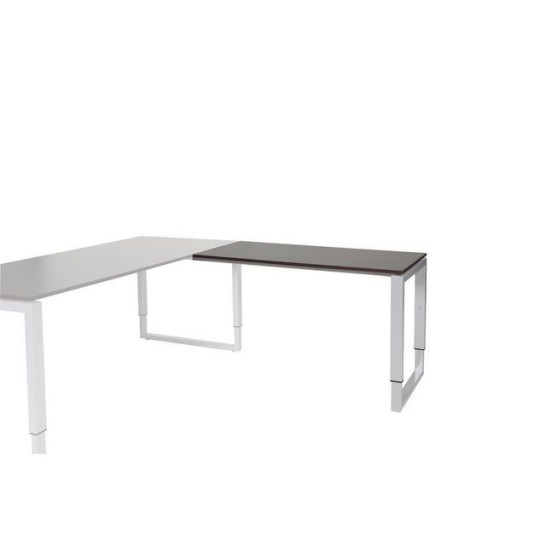 Stretto Plus Verstelbare Aanbouwtafel 120 x 60 cm Logan Eiken Aluminium