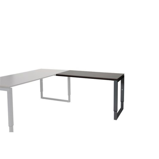 Stretto Plus Verstelbare Aanbouwtafel 120 x 60 cm Logan Eiken Zwart