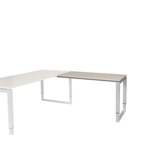 Stretto Plus Verstelbare Aanbouwtafel 120 x 60 cm Robson Eiken Aluminium