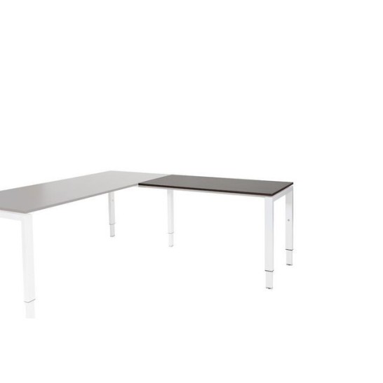 Stretto Verstelbare Aanbouwtafel 120 x 60 cm Logan Eiken Wit