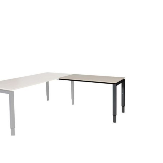 Stretto Verstelbare Aanbouwtafel 120 x 60 cm Robson Eiken Zwart