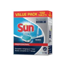 Sun All-In-One Vaatwastabletten (pak 102 stuks) Sun All-In-One Vaatwastabletten (pak 102 stuks)