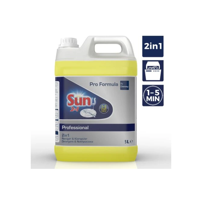 Sun Professional 2 in 1 Vaatwasmiddel En Spoelglans 5L (fles 5 liter)