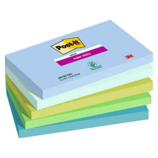 Super Sticky POST-IT Notes Oasis Colour Collection 76 x 127 mm