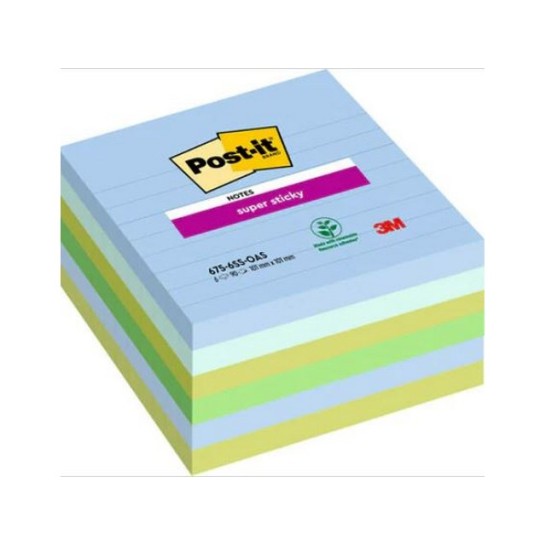 Super Sticky POST-IT Notes Oasis Colour Collection Gelijnd 101 x 101 mm