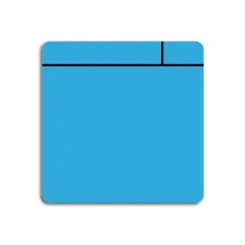 Smit Visual Supplies Symbool Magnetische Post-it 100 x 100 mm Blauw