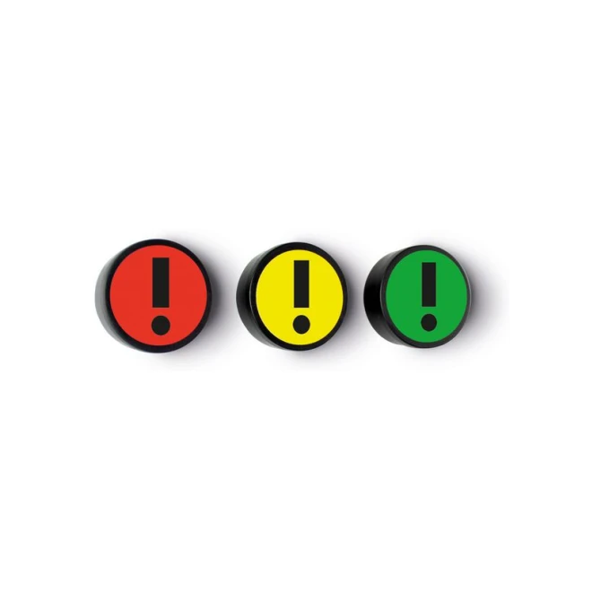 Attentie Symbool Magneten 35mm rood (pak 5 stuks) Attentie Symbool Magneten 35mm rood (pak 5 stuks)