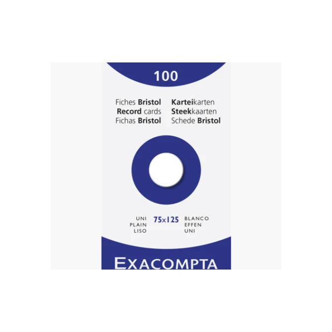 Systeemkaart 75x125mm blanco wit/pk100 Systeemkaart 75x125mm blanco wit/pk100