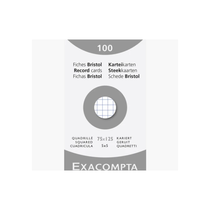 Systeemkaart 75x125mm ruit wit/pk100 Systeemkaart 75x125mm ruit wit/pk100