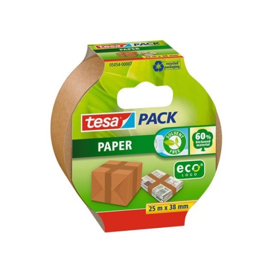 TESA® TESApack Eco Verpakkingstape Papier 38 mm x 25 m Bruin (rol 25 meter)