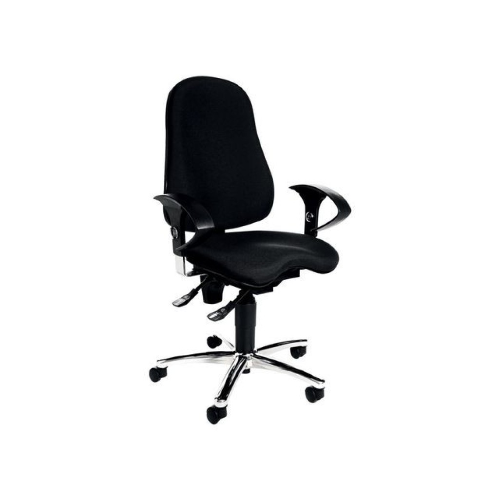 Conform kijk in grijnzend TOPSTAR Ortho bureaustoel stof 55 cm hoog zwart - Office1 Kantoorartikelen