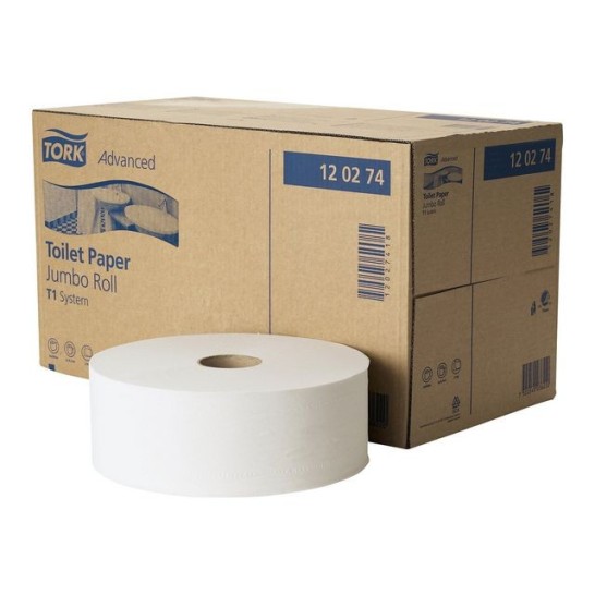 TORK Advanced Jumbo Toiletpapier T1 2-laags 1800 vel Wit (pak 6 rollen)