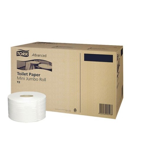 TORK Advanced Mini Jumbo T2 Toiletpapier 2-laags 850 vel (pak 12 rollen)