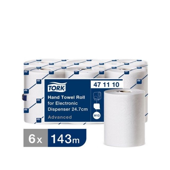 TORK Advanced Papieren Handdoekrol 2-laags 143 m Wit (pak 6 stuks)