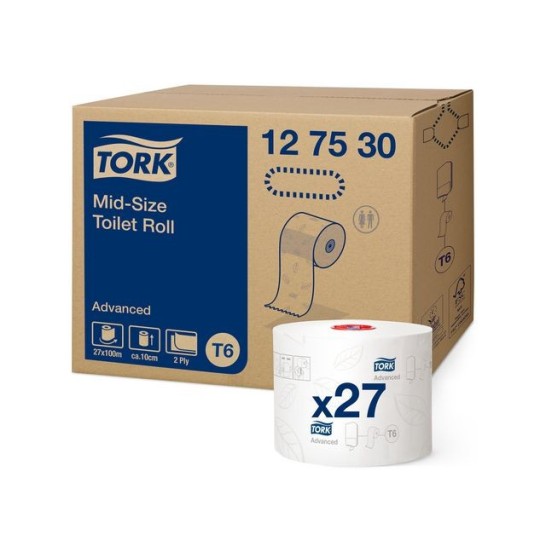 TORK Advanced T6 Toiletpapier 2-laags Wit (pak 27 x 100 meter)