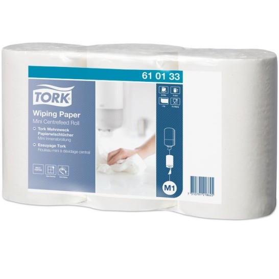 TORK Advanced Wiper 415 M dispenser rol papieren handdoekjes 1-laags 220 mm wit (krimp 3 stuks)