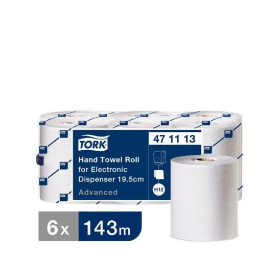 TORK Enmotion Papieren Handdoekrol 2-laags Wit (pak 6 x 143 meter)