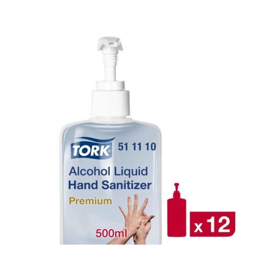 TORK Handalcohol Pompfles (pak 12 x 500 milliliter)
