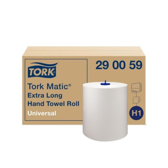 TORK Matic H1 Extra Lang Keukenpapier 1-laags Wit (pak 6 x 790 vel)