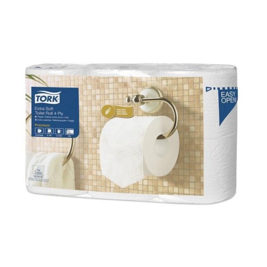 TORK Premium T4 Toiletpapier Extra Soft 4-laags 153 vel Wit (pak 6 x 153 vel)
