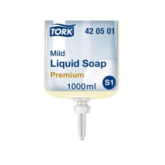 TORK Premium Vloeibare Zeep Mild lichtgeel (fles 1 liter)
