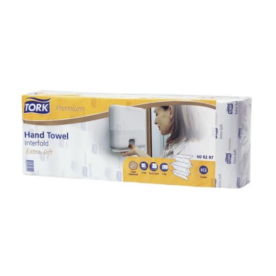TORK Premium Xpress® Stop Papieren Handdoeken Interfold H2 2-laags 212 cm Wit (krimp 700 stuks)
