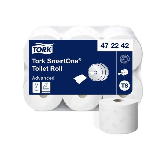 TORK Smartone T8 Toiletpapier 2-laags 1150 vel Wit (pak 6 x 207 meter)