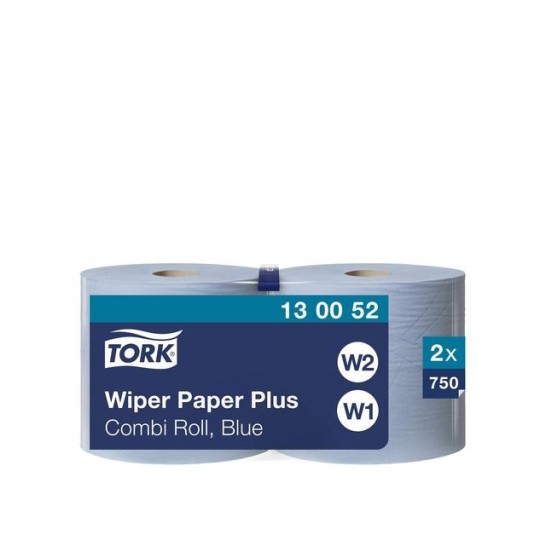 TORK W1 Papieren Handdoekrol 750 vellen Blauw (pak 2 stuks)