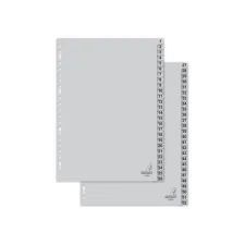Tabblad A4 23R PP 1-52 grijs/set52 Tabblad A4 23R PP 1-52 grijs/set52